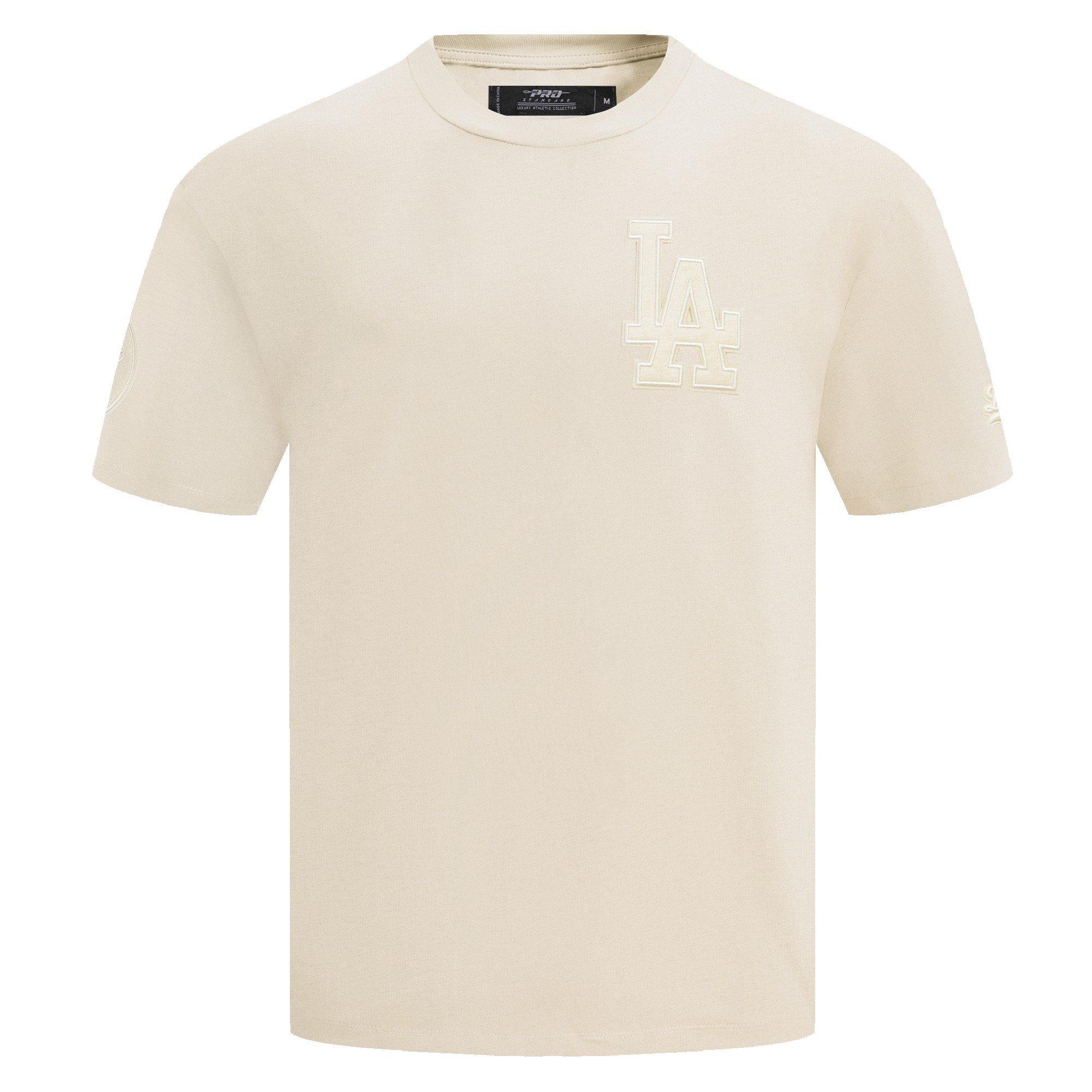 Pro Standard Men's MLB Los Angeles Dodgers Neutral Drop Shoulder Top - Eggshell - EGGSHELL